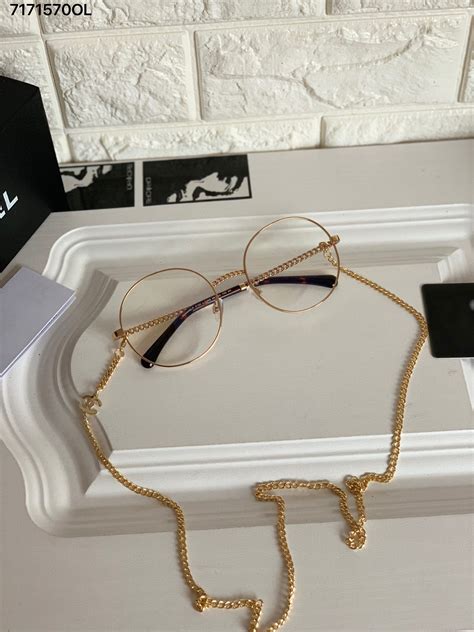 chanel reading glasses chain|Chanel eyeglasses with chain.